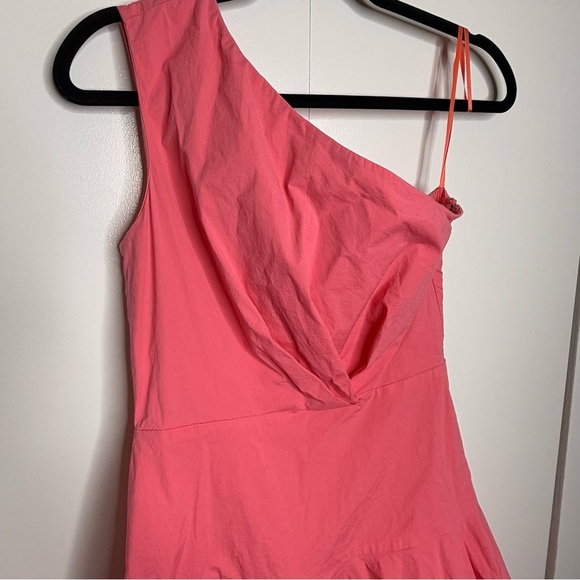 Derek Lam - Coral One Shoulder Puff Dress bubble hem mini dress RTR IT 38/ US 2 - Picture 3 of 14